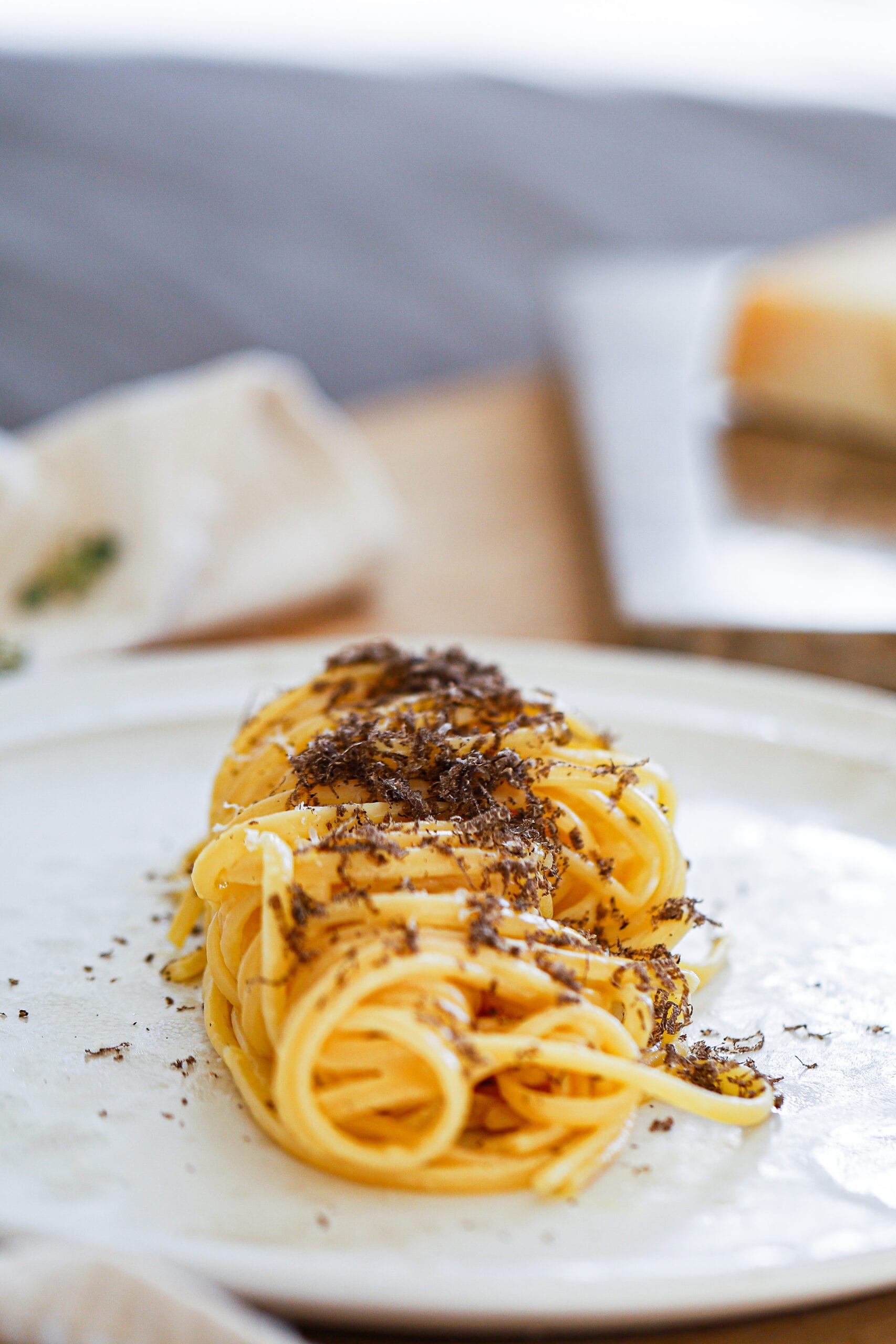 Pasta med frisk trøffel - Opskrift på cremet trøffel pasta