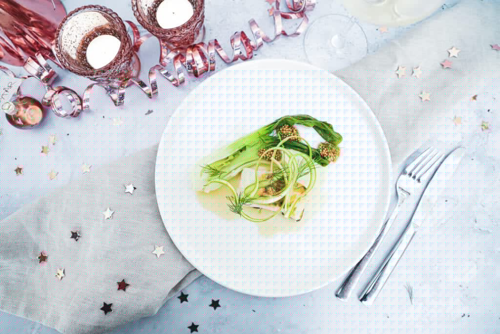 Opskrift på den bedste Nytårstorsk med sennepssauce og pak choi