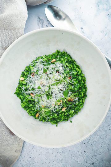 Spinatrisotto - Opskrift på cremet risotto med spinat