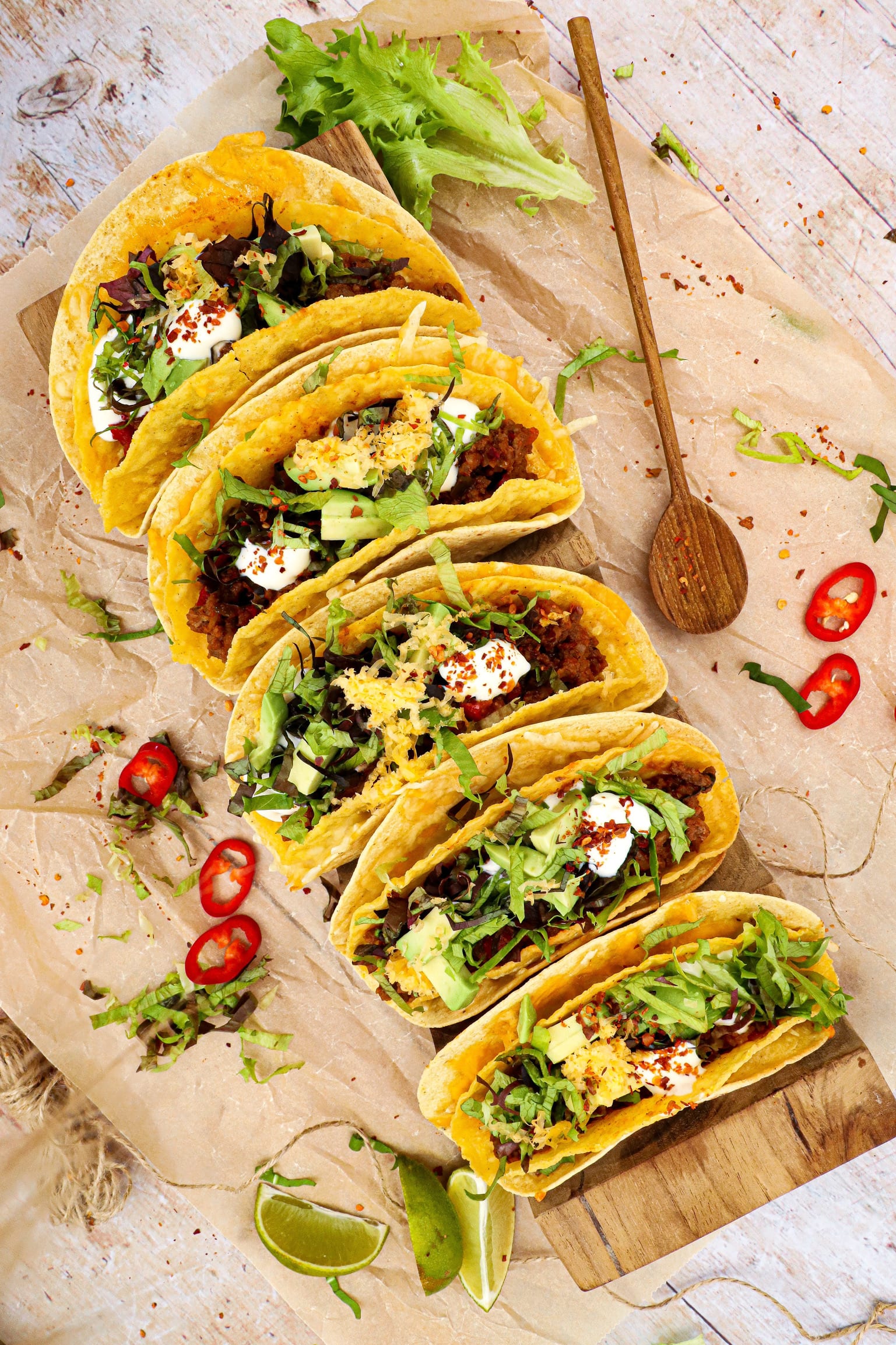 Mexicanske tacos - Opskrift på Cheesy Gordita Crunch tacos