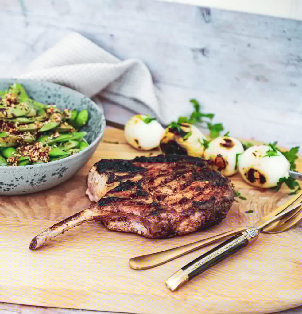 Grillet skaftkotelet - Opskrift med asiatisk marinade
