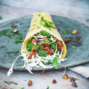 Æggewraps - Opskrift på æggewrap med pulled pork