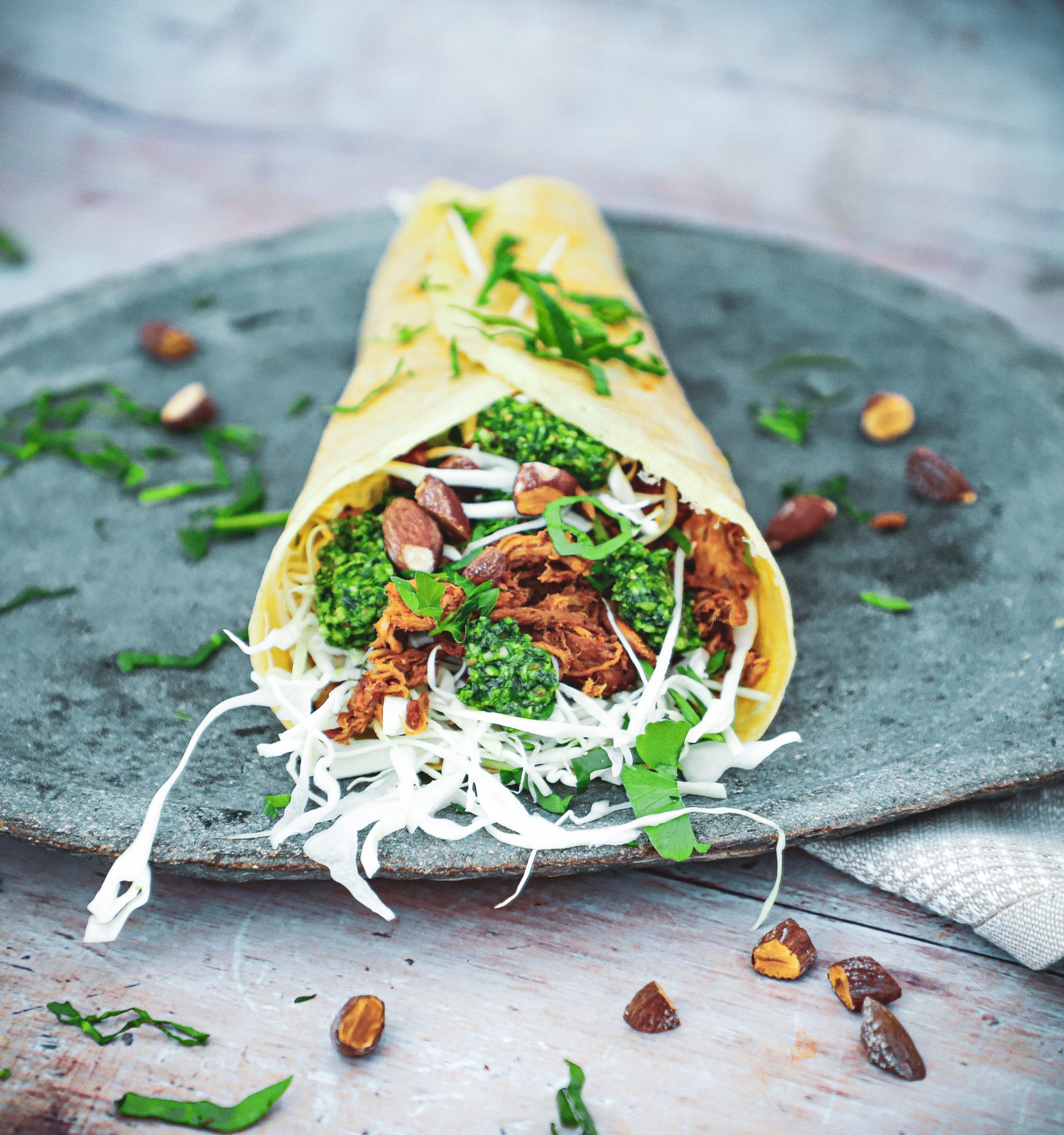 Æggewraps - Opskrift på æggewrap med pulled pork