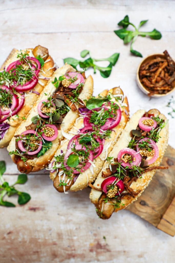 Klassisk gourmet hotdog - Opskrift på gourmet hotdogs
