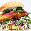 Schnitzel burger - Opskrift på burger med skinke schnitzel