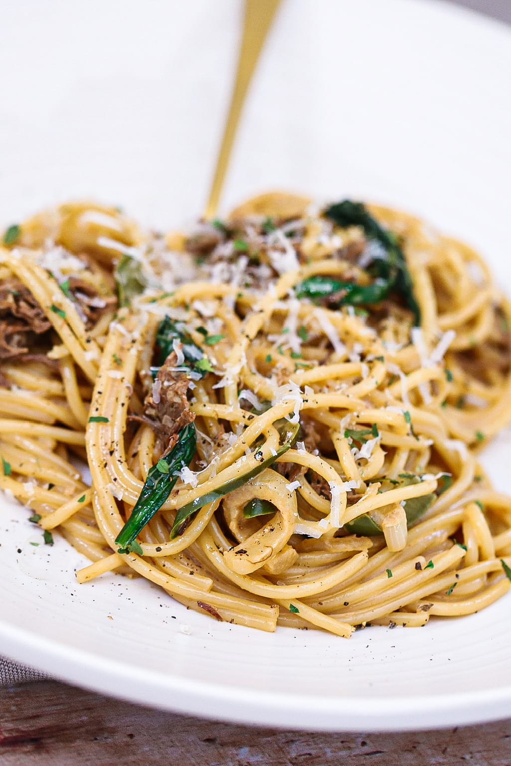 Pulled beef pasta - Opskrift på cremet pasta med pulled beef
