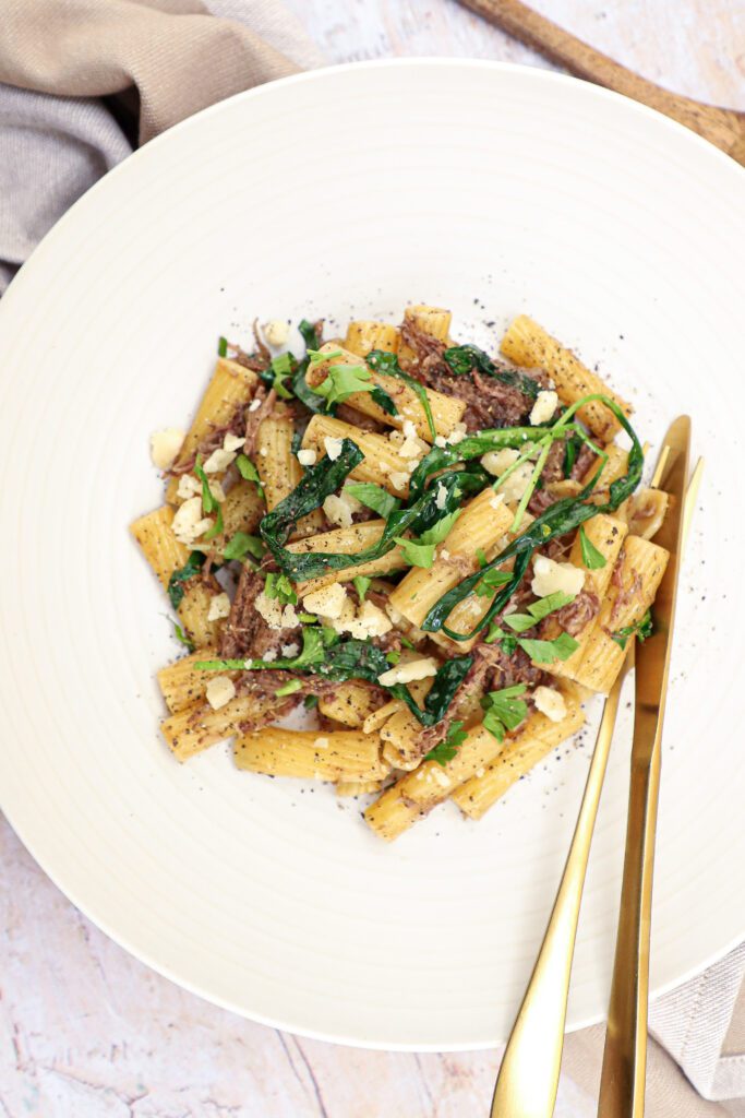 Pasta med braiseret lam - Opskrifter lavet med rester