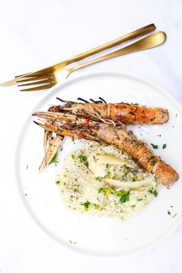 Risotto med jomfruhummer - Opskrift på cremet risotto