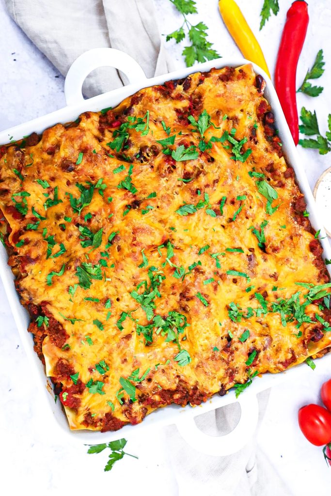 Mexicansk lasagne - Opskrift på den bedste mexicanske lasagne