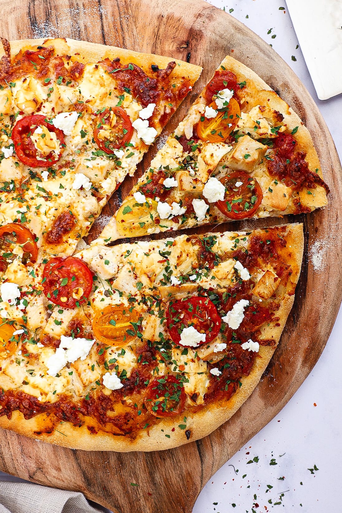 Pizza med kylling og feta - Opskrift og pizza inspiration