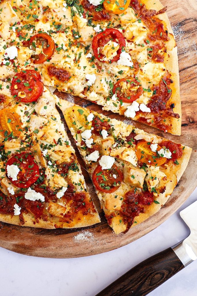 Pizza med kylling og feta - Opskrift og pizza inspiration