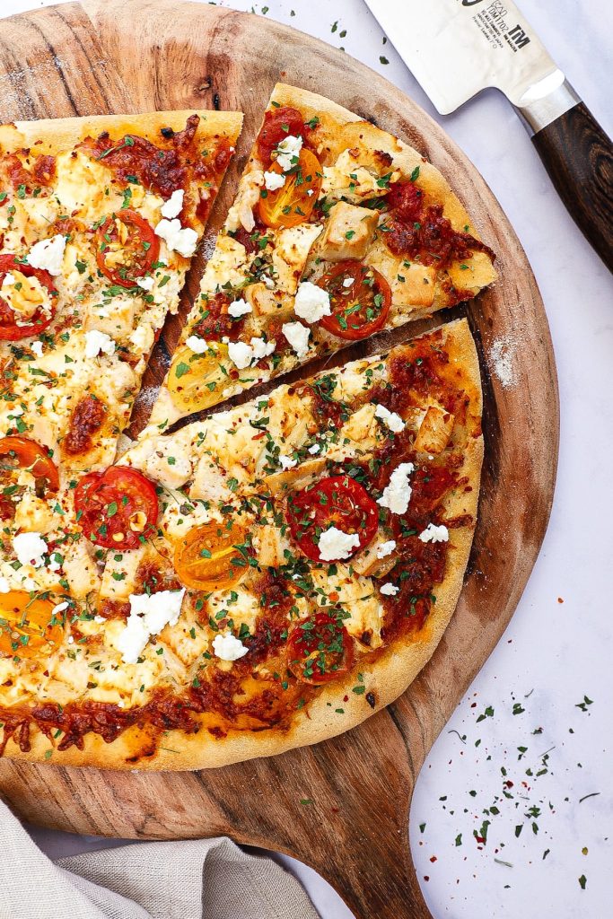 Pizza med kylling og feta - Opskrift og pizza inspiration
