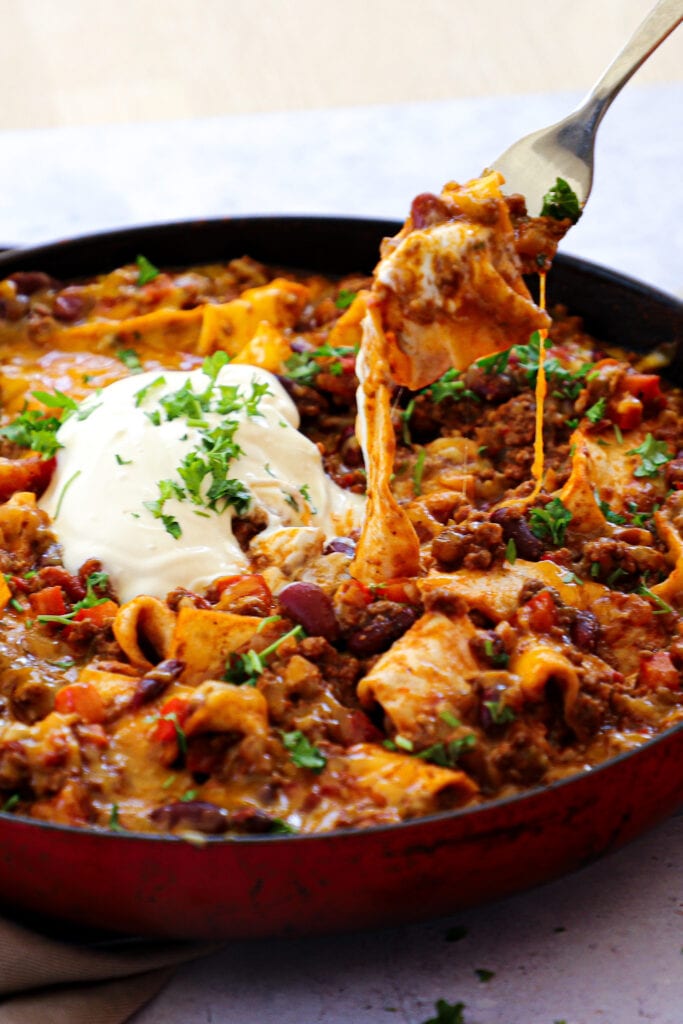 One pot mexicansk tortilla - Opskrift på mexicansk gryderet