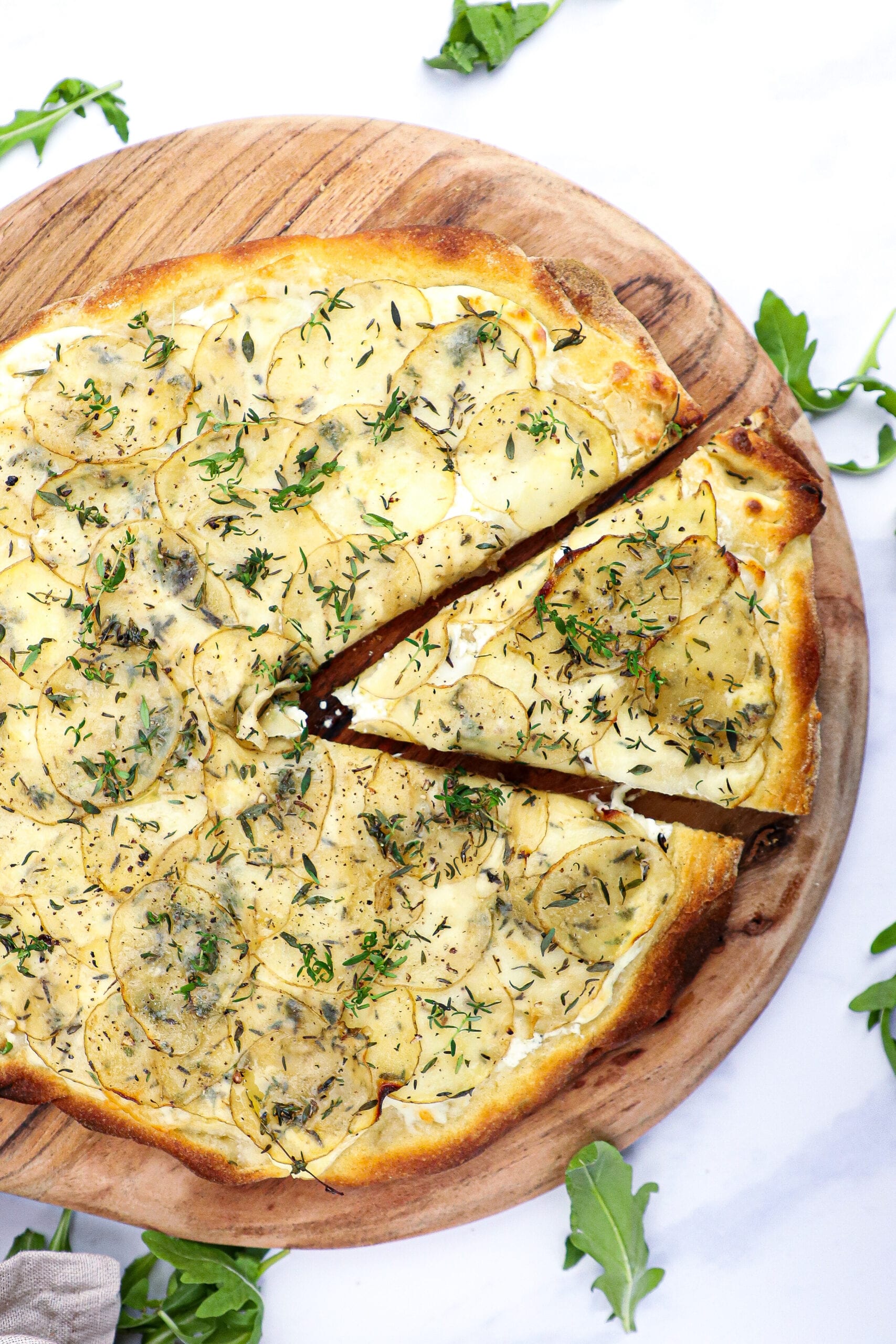 Kartoffelpizza med mascarpone - Opskrift på pizza bianco