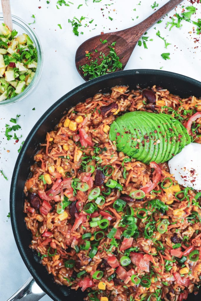 One pot mexicansk risret - Opskrift på mexicansk vegetarret
