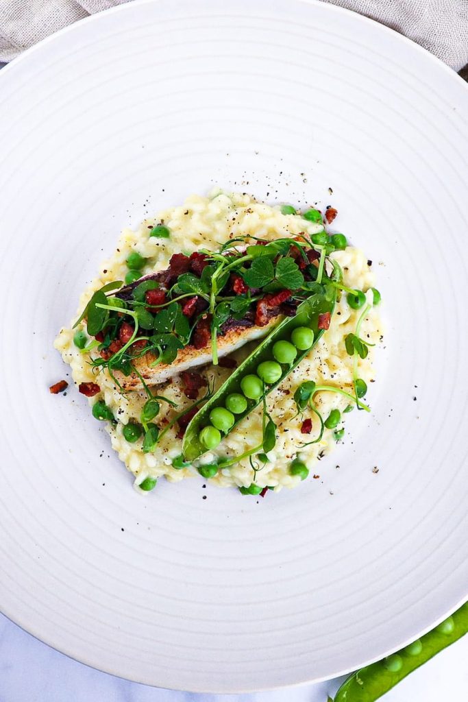 Smørstegt mørksej - Opskrift på mørksej med citronrisotto