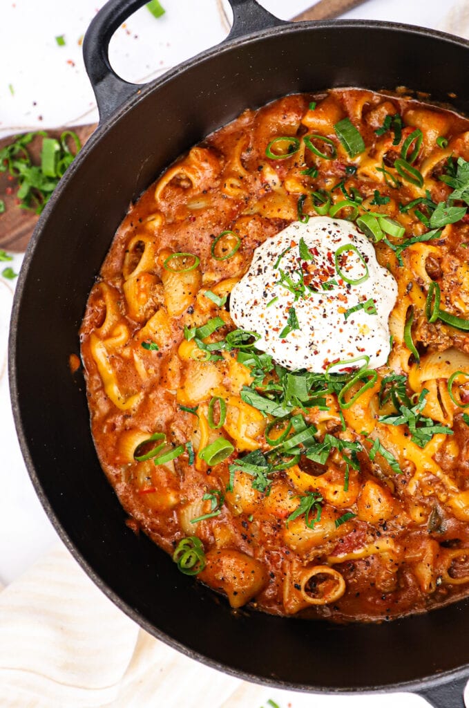Mexicansk one pot pasta - Opskrift på one pot pasta med oksekød