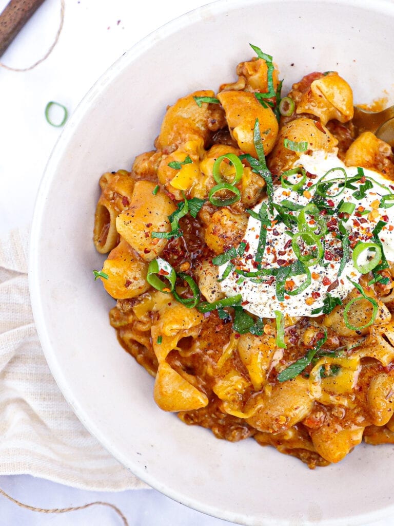 Mexicansk one pot pasta - Opskrift på one pot pasta med oksekød
