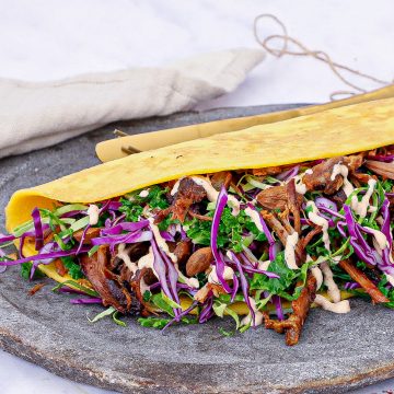 Æggewraps - Opskrift på æggewrap med pulled lamb