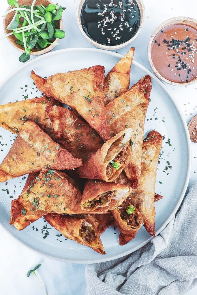 Samosa - Opskrift på sprøde samosa med oksekød og grøntsager