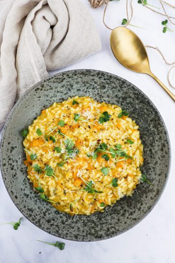 Græskarrisotto - Nem opskrift på risotto med græskar og timian