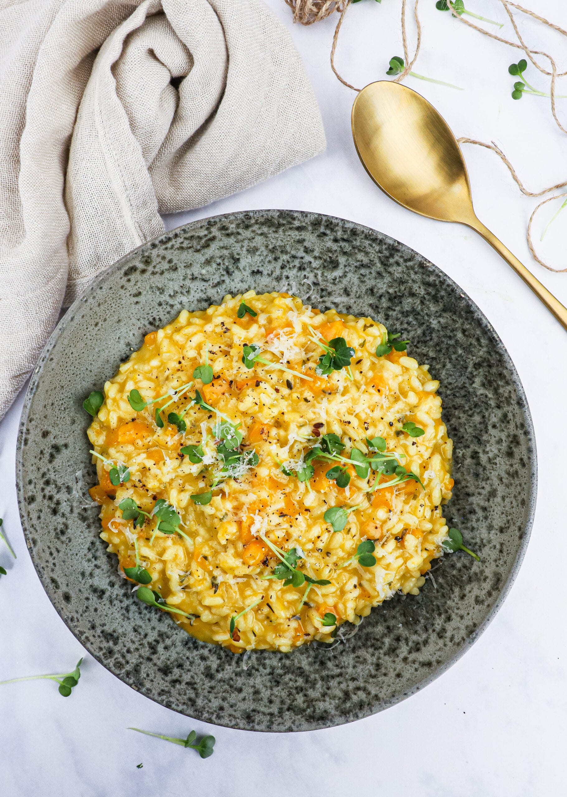 Græskarrisotto - Nem opskrift på risotto med græskar og timian