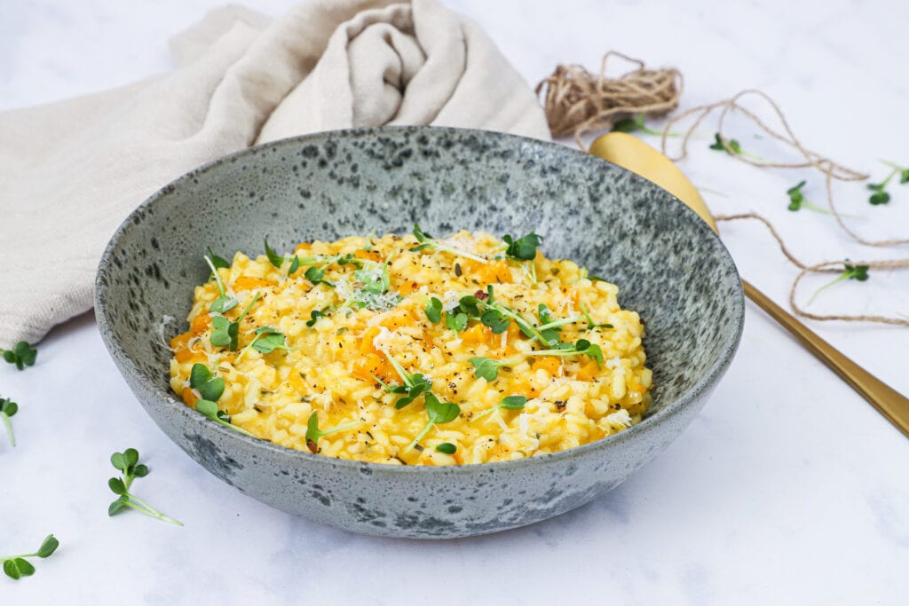 Græskarrisotto - Nem opskrift på risotto med græskar og timian