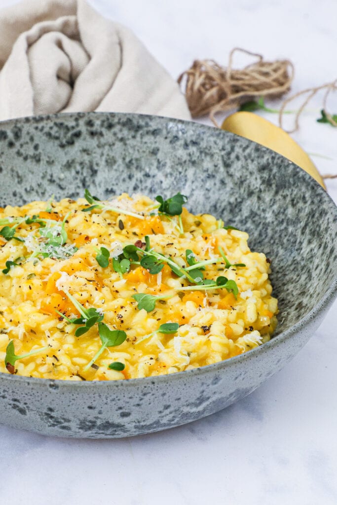 Græskarrisotto - Nem opskrift på risotto med græskar og timian