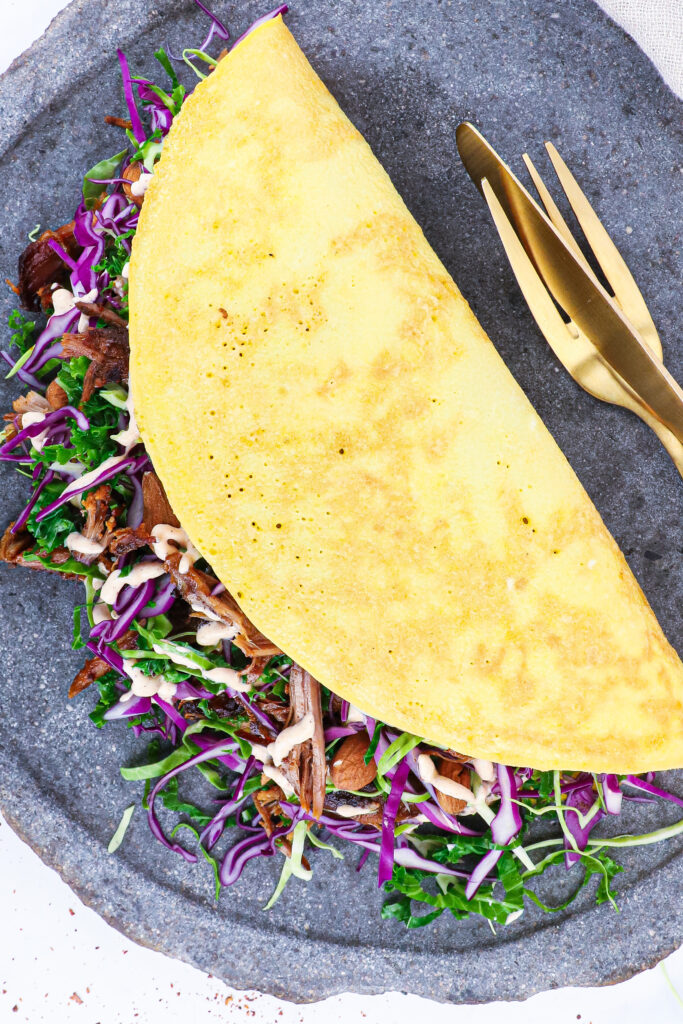Æggewraps - Opskrift på æggewrap med pulled lamb