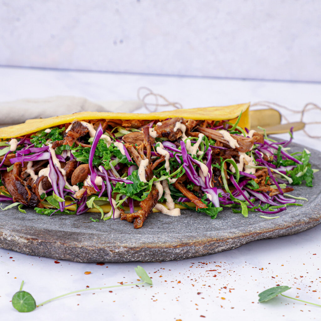Æggewraps - Opskrift på æggewrap med pulled lamb