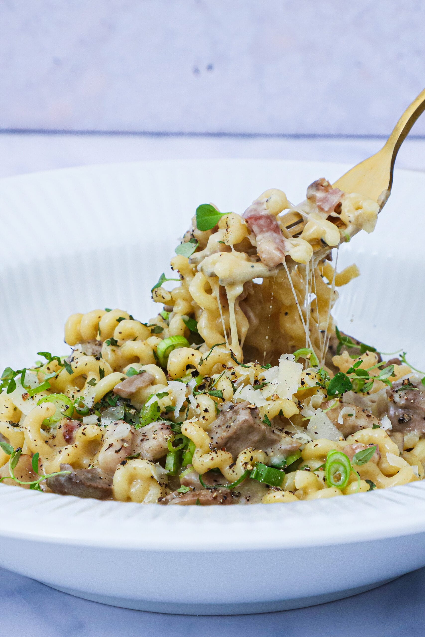 One pot pasta - Opskrift med oksekød og svampe i flødesauce