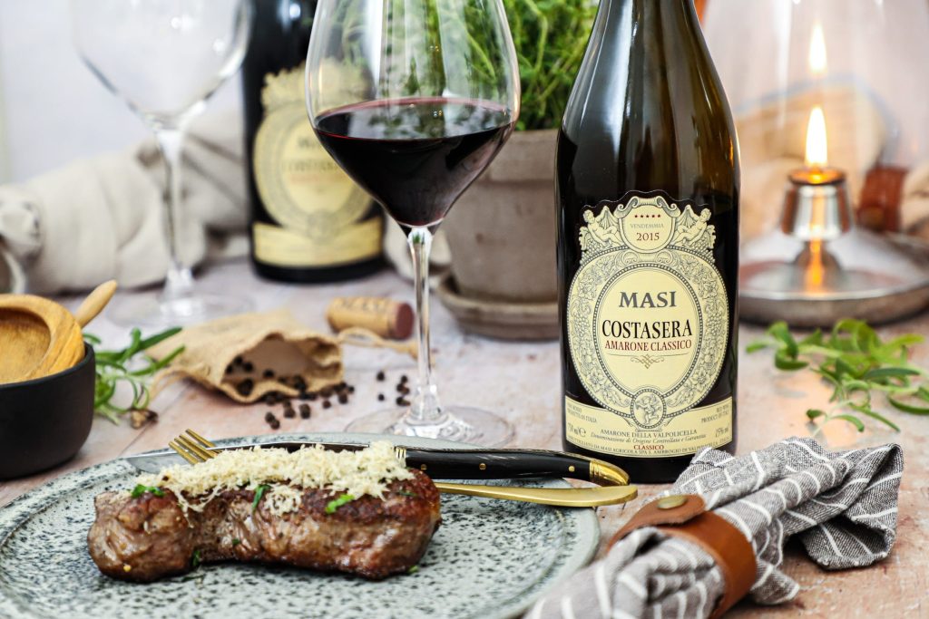 Masi Costasera - Masi Costasera serveret med bøf og trøffel