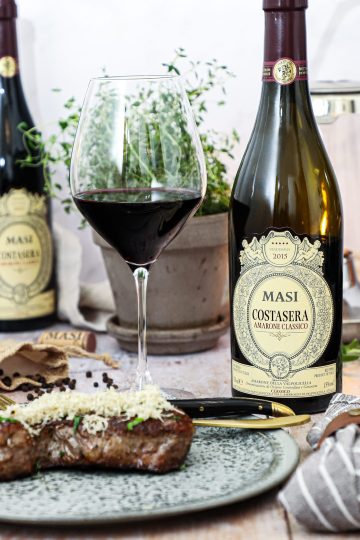 Masi Costasera - Masi Costasera serveret med bøf og trøffel