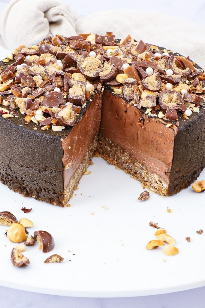 Chokolade cheesecake - Opskrift på cheesecake med daim og appelsin