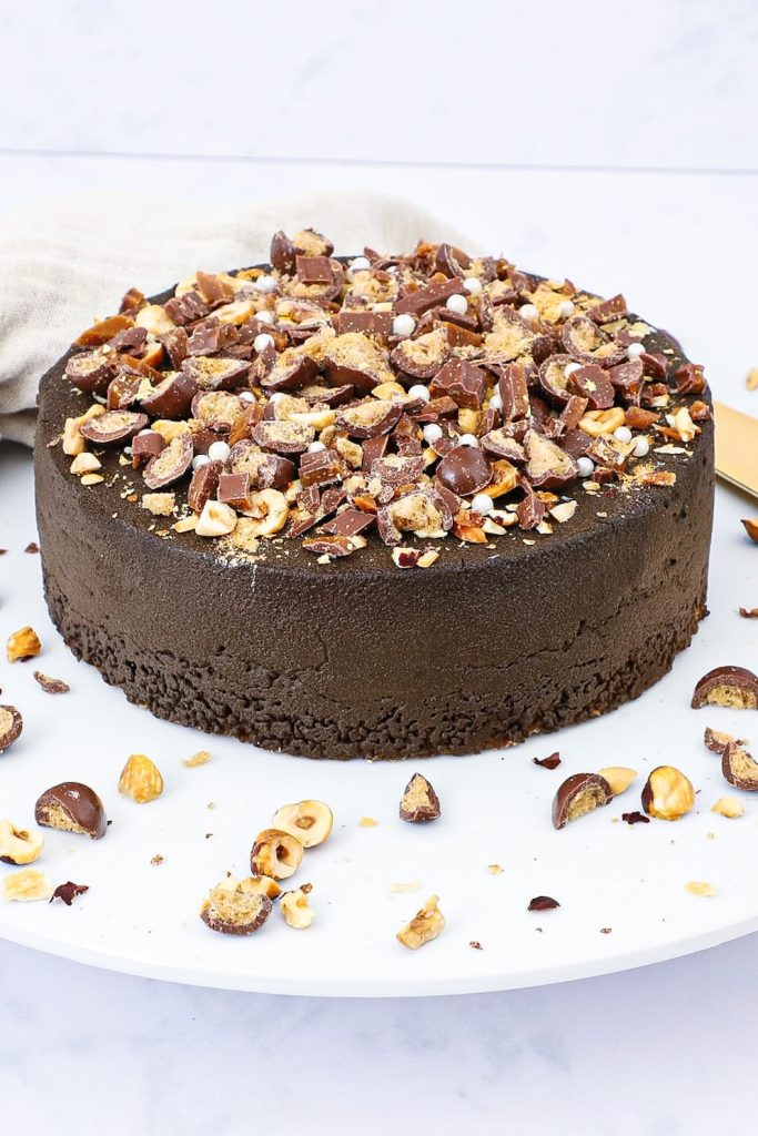 Chokolade cheesecake - Opskrift på cheesecake med daim og appelsin