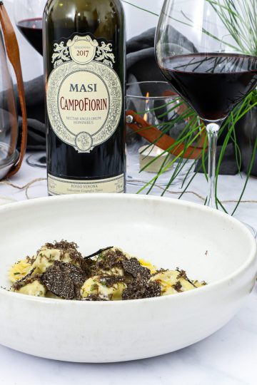 Masi Campofiorin - Opskrift med ravioli, osso buco og trøffel
