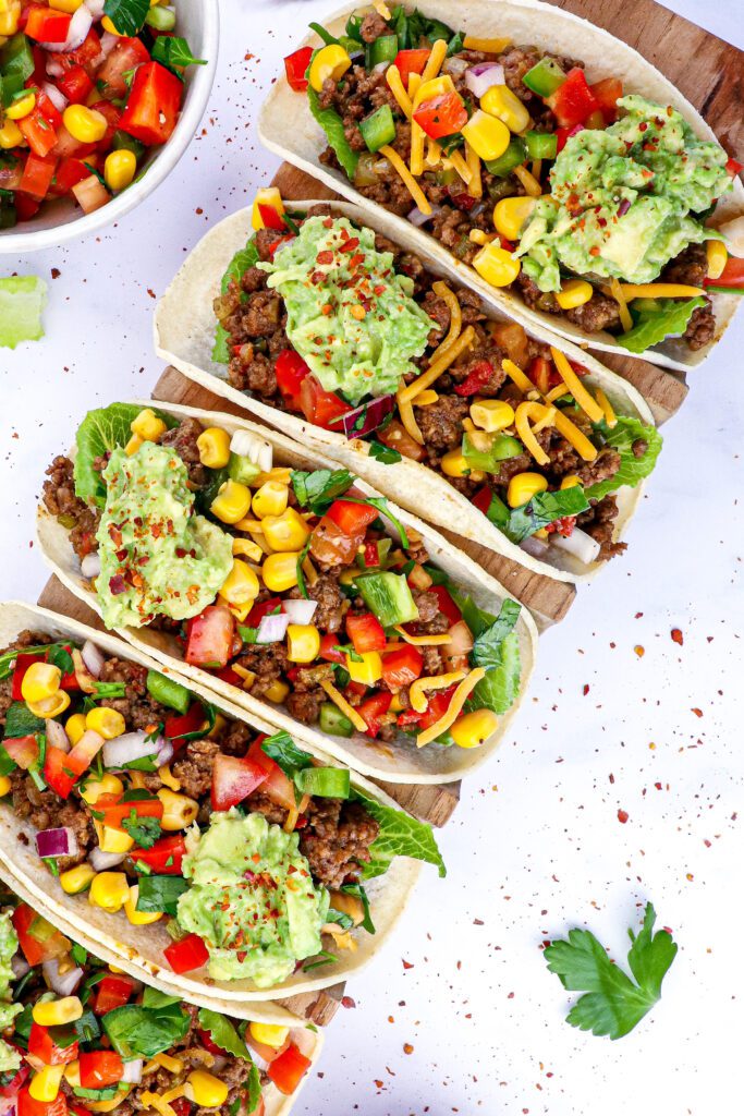 Mexicanske tacos - Opskrift på tacos med krydret oksekød