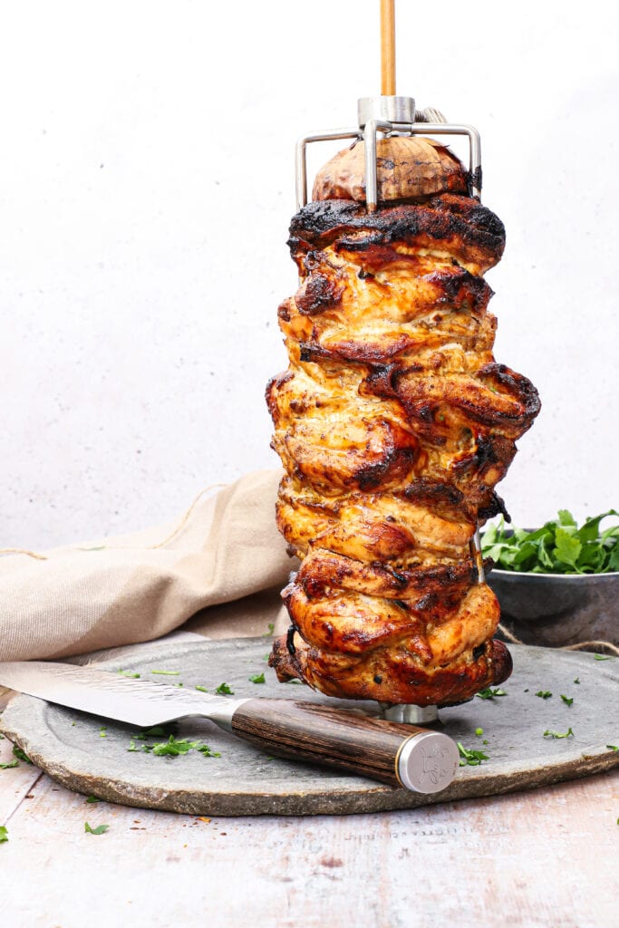 Hjemmelavet kyllinge shawarma - Opskrift på kyllinge kebab