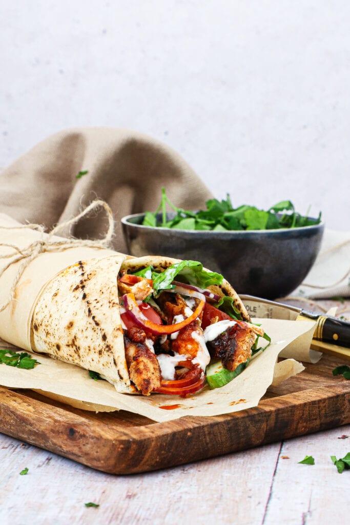 Hjemmelavet kyllinge shawarma - Opskrift på kyllinge kebab