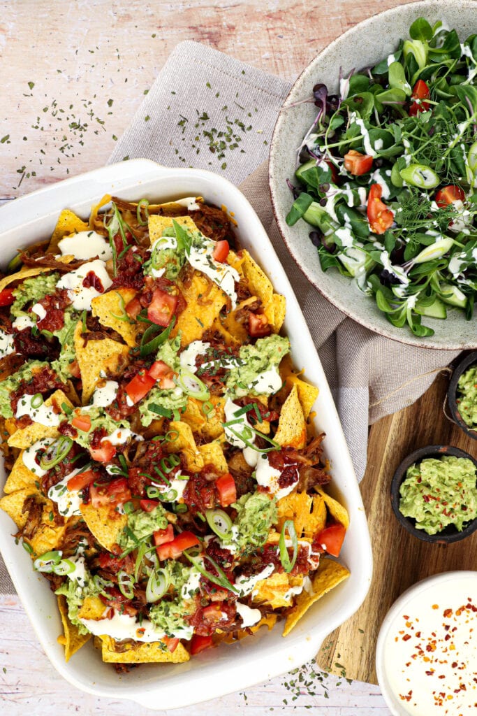 Pulled Pork Nachos - Opskrift på nachos med pulled pork