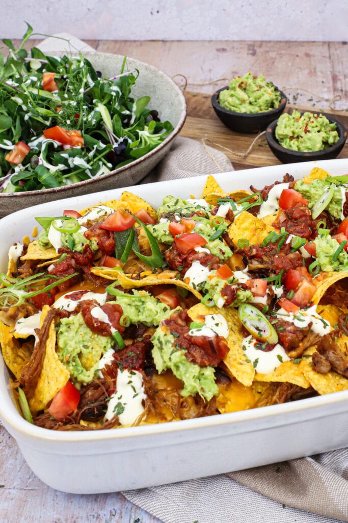 Pulled Pork Nachos - Opskrift på nachos med pulled pork