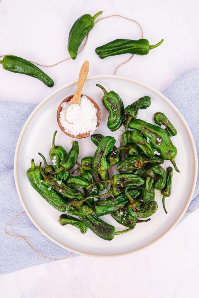 Stegte padron peber - Opskrift på Pimiento de Padrón