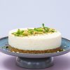 Cheesecake med citron og hyldeblomst - Opskrift på citron cheesecake