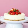 Lime cheesecake - Opskrift på cheesecake med lime og jordbær