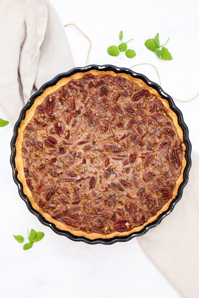 Pecan Pie - Opskrift på tærte med pecannødder og kanel