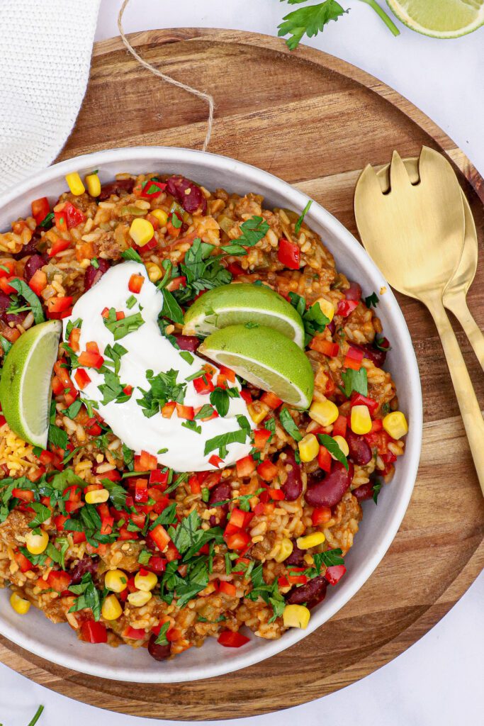 One pot mexicansk risret - Opskrift på risret med oksekød