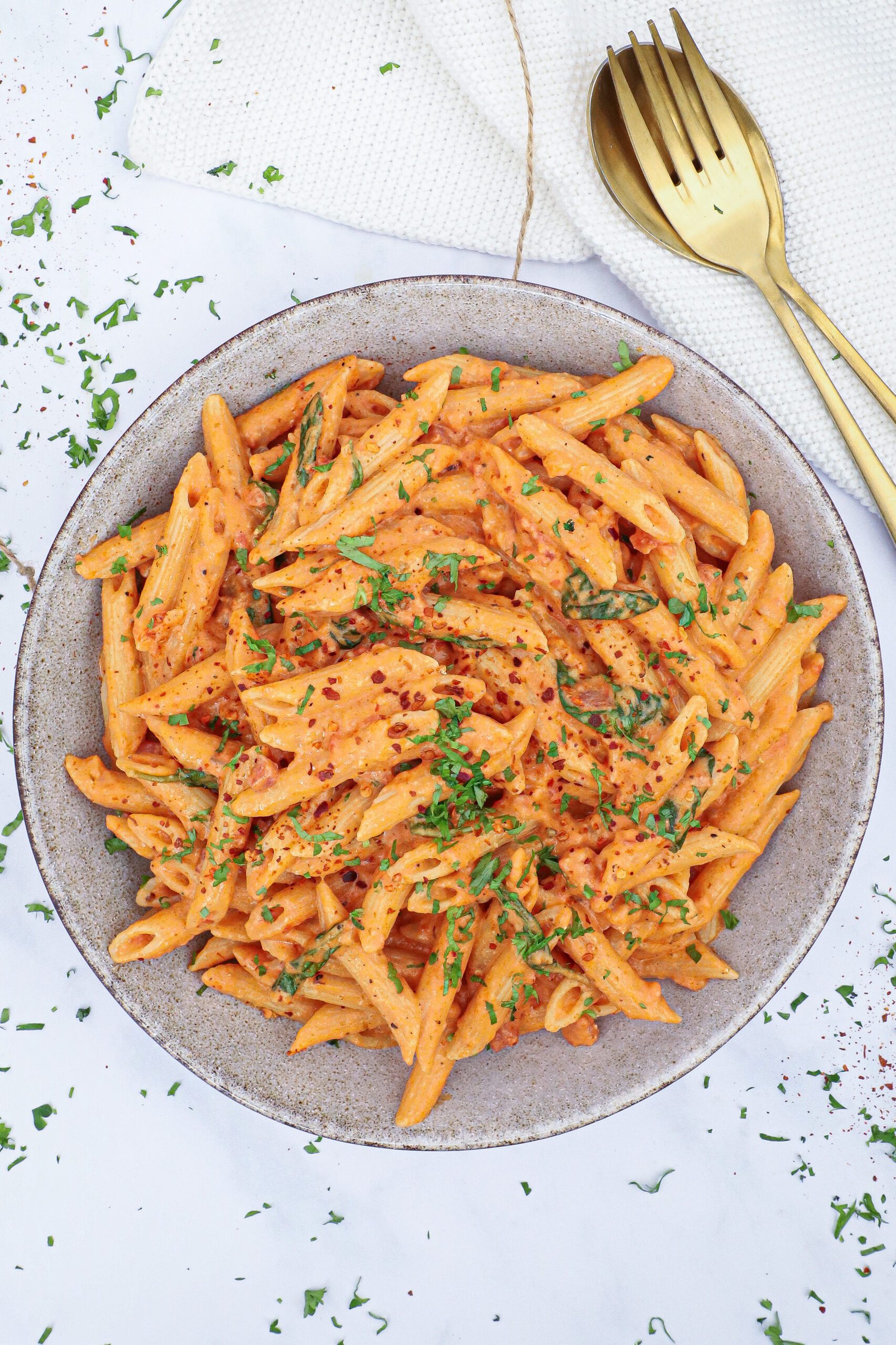Cremet vodka pasta - Opskrift på penne alla vodka