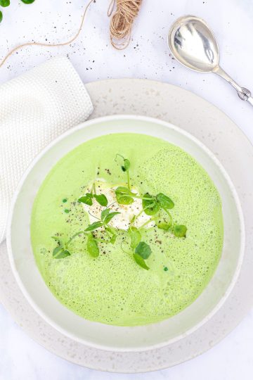 Ærtesuppe - Creme Ninon - Opskrift på ærtesuppe med champagne