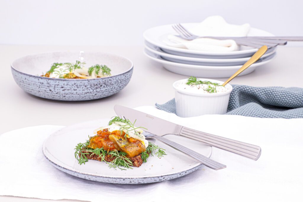 Sild med havtorn - Opskrift på havtorn sild med gurkemeje