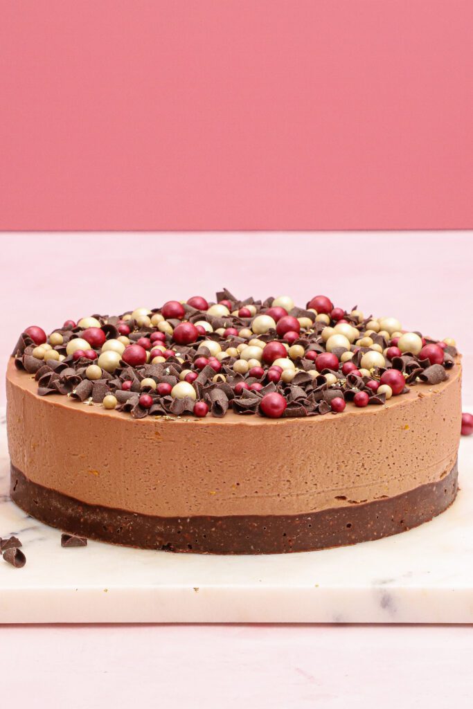 Chokolade cheesecake - Opskrift med appelsin og mandellikør